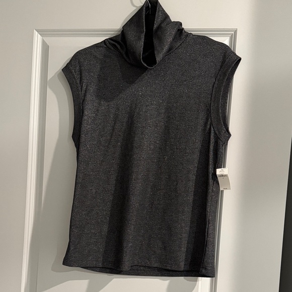 Express Charcoal Sleeveless Turtleneck Tank - Picture 1 of 3